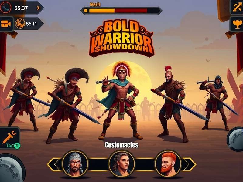 Bold Warrior Showdown battle scene with multiple players